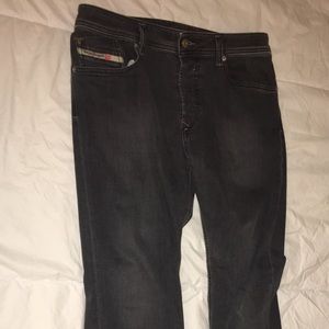 Diesel charcoal gray waykee jeans.
